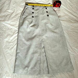 White gray,Opaque.clip skirt,looks like a size xs.